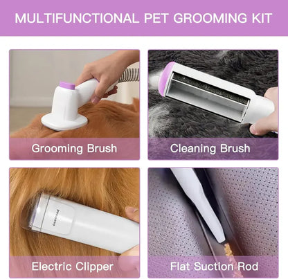 Dog Grooming Vacuum Kit – All-in-One Pet Hair Remover with 2.5L Dust Cup & Powerful Suction