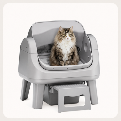 Automatic Self-Cleaning Cat Litter Box – Open-Top Smart Pet Toilet with Triple Safety Protection