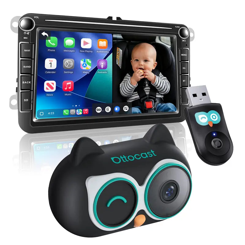 1080P Baby Car Camera – Wireless Rear Seat Monitor with 150° Wide Angle Night Vision
