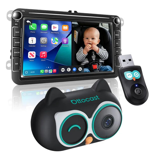 1080P Baby Car Camera – Wireless Rear Seat Monitor with 150° Wide Angle Night Vision
