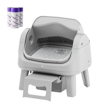 Automatic Self-Cleaning Cat Litter Box – Open-Top Smart Pet Toilet with Triple Safety Protection