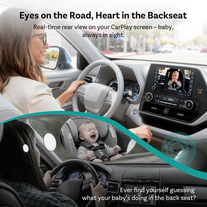 1080P Baby Car Camera – Wireless Rear Seat Monitor with 150° Wide Angle Night Vision