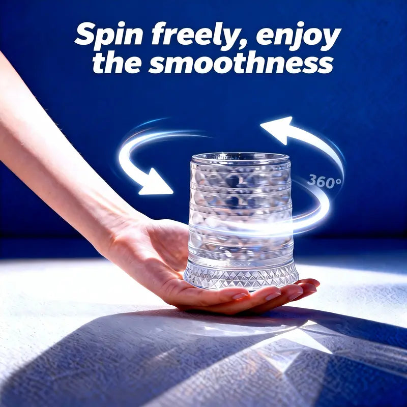 360° Rotating Crystal Glass – The Ultimate Whiskey Lover's Gift