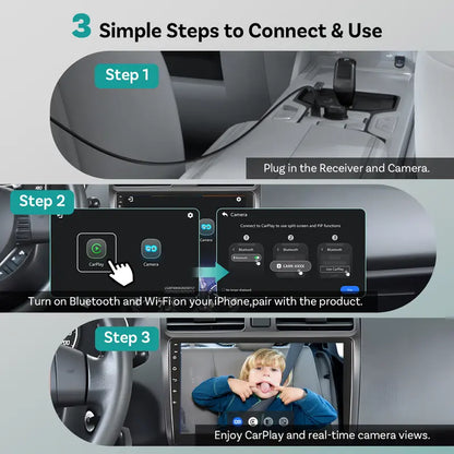 1080P Baby Car Camera – Wireless Rear Seat Monitor with 150° Wide Angle Night Vision